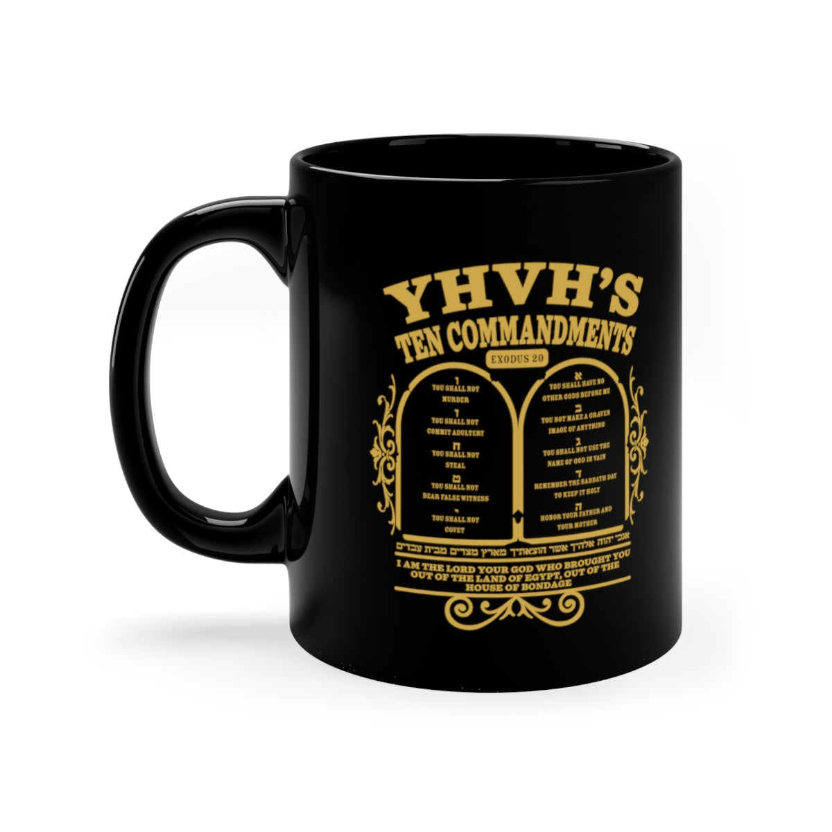 Ten Commandments 11oz Black Mug