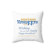 Load image into Gallery viewer, Happy Hanukkah Square Pillow
