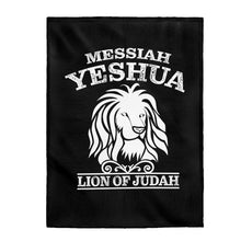 Load image into Gallery viewer, Messiah Yeshua Velveteen Plush Blanket
